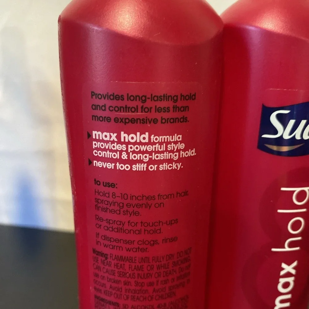 Lot Of 2‎ Suave Max Hold Scented Hair Spray Lasting 11 oz Non-Aerosol Pump Fast!